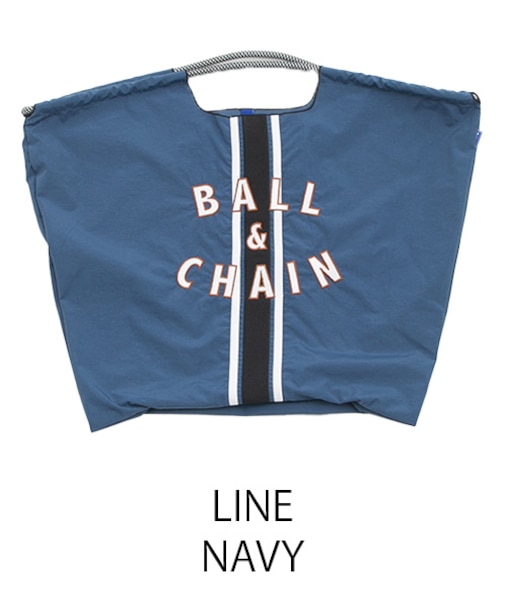 【Ball&Chain/ボールアンドチェーン】LINE刺繍(L) 刺繍エコバッグ