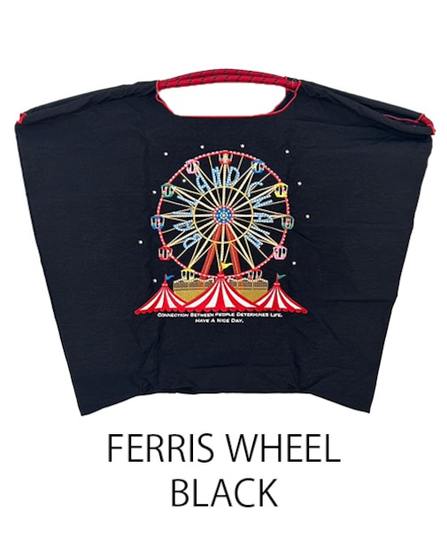 【Ball＆Chain/ボールアンドチェーン】FERRIS WHEEL(L) 刺繍エコバッグ