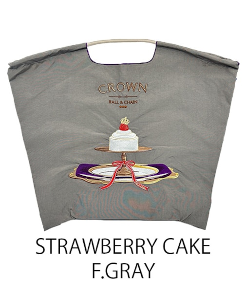 【Ball＆Chain/ボールアンドチェーン】STRAWBERRY CAKE(L) 刺繍エコバッグ