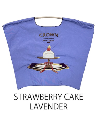 【Ball&Chain/ボールアンドチェーン】STRAWBERRY CAKE(L) 刺繍エコバッグ