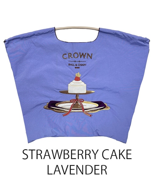 【Ball&Chain/ボールアンドチェーン】STRAWBERRY CAKE(L) 刺繍エコバッグ