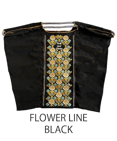 【Ball＆Chain/ボールアンドチェーン】FLOWER LINE(L) 刺繍エコバッグ