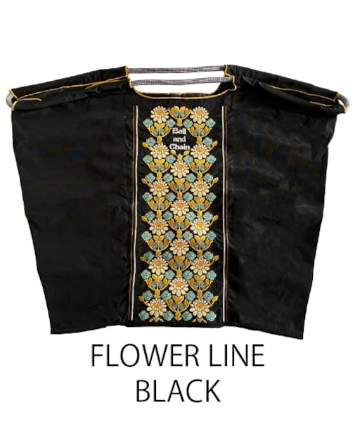 【Ball＆Chain/ボールアンドチェーン】FLOWER LINE(L) 刺繍エコバッグ
