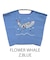 【Ball＆Chain/ボールアンドチェーン】FWL FLOWER WHALE(L) 刺繍エコバッグ