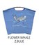 【Ball＆Chain/ボールアンドチェーン】FWL FLOWER WHALE(L) 刺繍エコバッグ