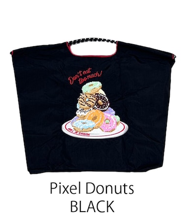 【Ball＆Chain/ボールアンドチェーン】Pixel Donuts(L) 刺繍エコバッグ