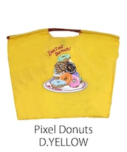 【Ball&Chain/ボールアンドチェーン】Pixel Donuts(L) 刺繍エコバッグ