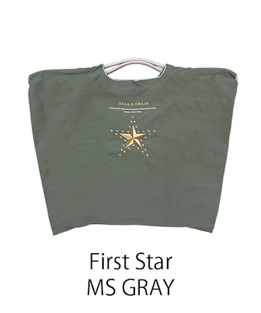 【Ball＆Chain/ボールアンドチェーン】fast Star(L) 刺繍エコバッグ