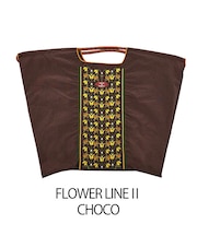 【Ball&Chain/ボールアンドチェーン】FLOWER LINE||(L) 刺繍エコバッグ