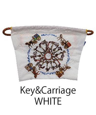 【Ball＆Chain/ボールアンドチェーン】ポーチ Key＆Carriage(L) 刺繍ポーチ