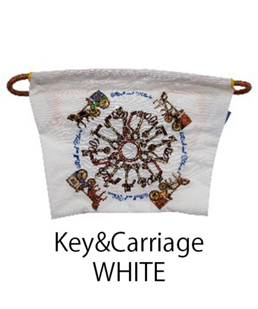 【Ball＆Chain/ボールアンドチェーン】ポーチ Key＆Carriage(L) 刺繍ポーチ