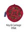 【Ball＆Chain/ボールアンドチェーン】R pouch Key Carriage 刺繍ポーチ