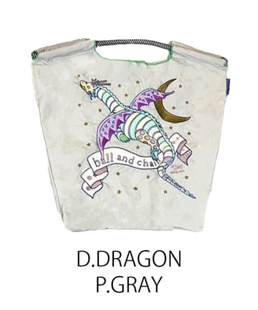 【Ball&Chain/ボールアンドチェーン】D.DRAGON(M) 刺繍エコバッグ