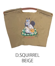 【Ball&Chain/ボールアンドチェーン】D.SQUIRREL(L) 刺繍エコバッグ