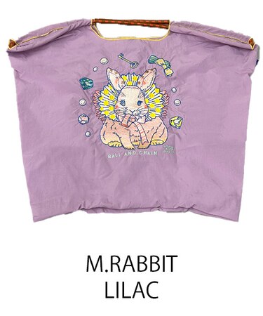 【Ball&Chain/ボールアンドチェーン】M.RABBIT(L) 刺繍エコバッグ