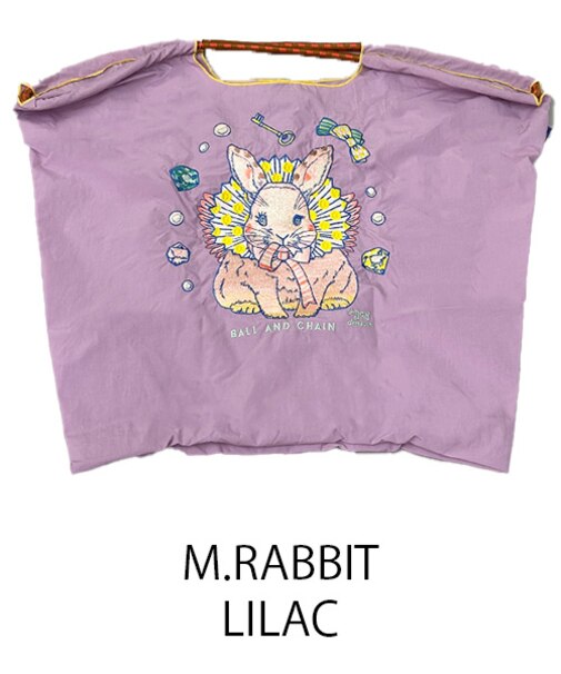 【Ball&Chain/ボールアンドチェーン】M.RABBIT(L) 刺繍エコバッグ
