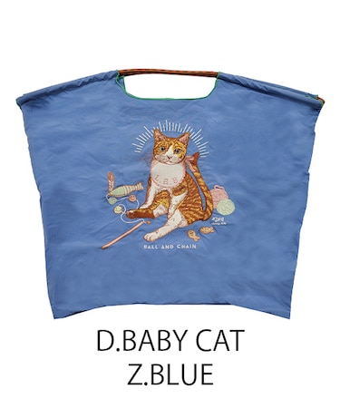 【Ball&Chain/ボールアンドチェーン】D.BABY CAT(L) 刺繍エコバッグ
