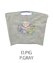 【Ball&Chain/ボールアンドチェーン】D.PIG(L) 刺繍エコバッグ