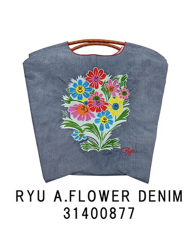 【Ball&Chain/ボールアンドチェーン】RYU A.FLOWER(M) 刺繍エコバッグ