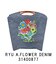 【Ball＆Chain/ボールアンドチェーン】RYU A.FLOWER(M) 刺繍エコバッグ