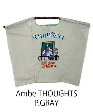 【Ball＆Chain/ボールアンドチェーン】Ambe THOUGHTS(L)刺繍エコバッグ