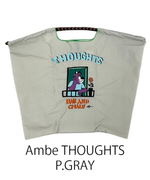 【Ball＆Chain/ボールアンドチェーン】Ambe THOUGHTS(L)刺繍エコバッグ