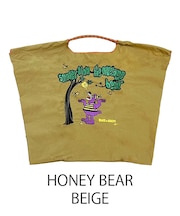 【Ball&Chain/ボールアンドチェーン】HONEY BEAR(L) 刺繍エコバッグ