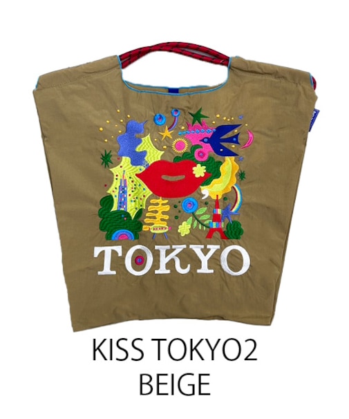 【Ball＆Chain/ボールアンドチェーン】KISS TOKYO2(M) 刺繍エコバッグ