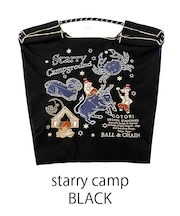 【Ball&Chain/ボールアンドチェーン】starry camp(M) 刺繍エコバッグ