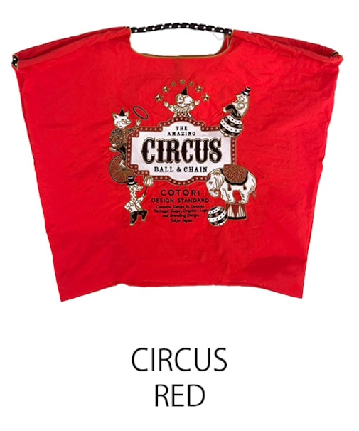 【Ball＆Chain/ボールアンドチェーン】CIRCUS(L) 刺繍エコバッグ