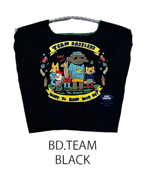 【Ball＆Chain/ボールアンドチェーン】B.TEAM M BOBBY DAZZLER TEAM(M) 刺繍エコバッグ