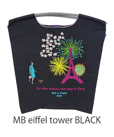 【Ball＆Chain/ボールアンドチェーン】MB eiffel tower Maianne battle Le eiffel tower(M) 刺繍エコバッグ