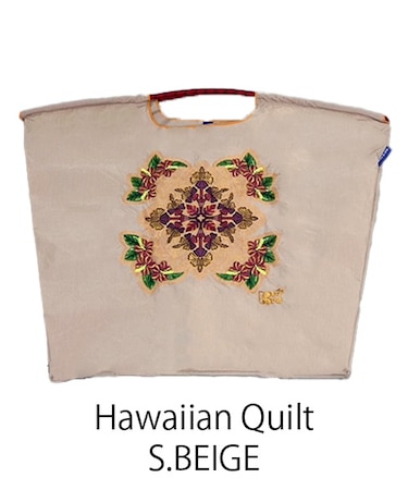 【Ball＆Chain/ボールアンドチェーン】Hawaiian Quilt(L) 刺繍エコバッグ