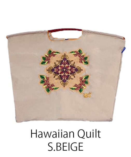 【Ball＆Chain/ボールアンドチェーン】Hawaiian Quilt(L) 刺繍エコバッグ