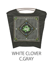 【Ball&Chain/ボールアンドチェーン】WHITE CLOVER(M) 刺繍エコバッグ