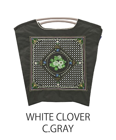 【Ball&Chain/ボールアンドチェーン】WHITE CLOVER(M) 刺繍エコバッグ