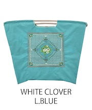 【Ball&Chain/ボールアンドチェーン】WHITE CLOVER(L) 刺繍エコバッグ