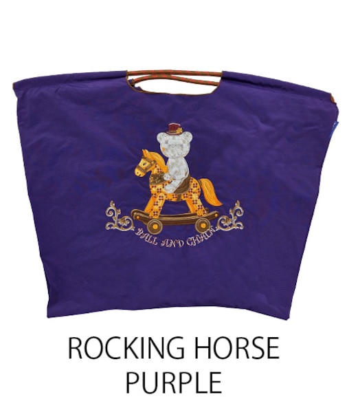 【Ball&Chain/ボールアンドチェーン】ROCKING HORSE(L) 刺繍エコバッグ