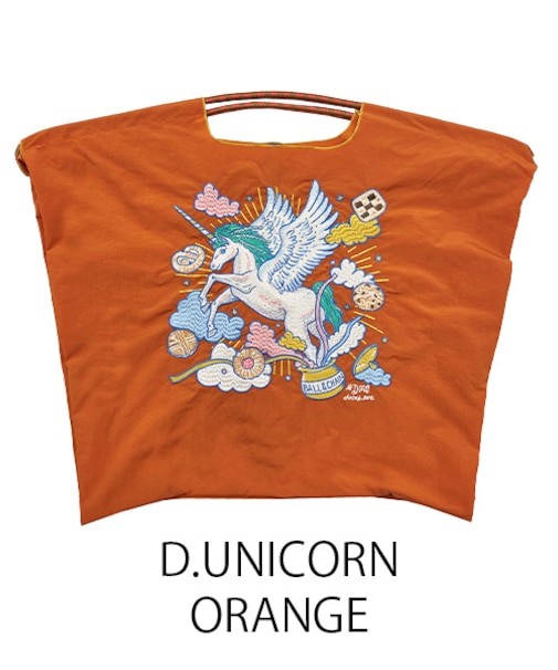 【Ball＆Chain/ボールアンドチェーン】D.UNICORN(L) 刺繍エコバッグ