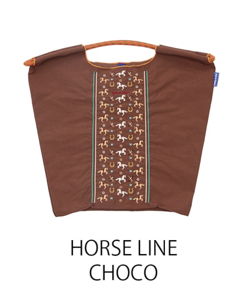 【Ball＆Chain/ボールアンドチェーン】HORSE LINE(M) 刺繍エコバッグ