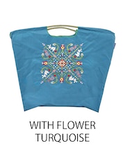 【Ball&Chain/ボールアンドチェーン】WITH FLOWER(L) 刺繍エコバッグ
