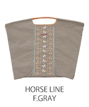 【Ball&Chain/ボールアンドチェーン】HORSE LINE(L) 刺繍エコバッグ