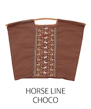 【Ball&Chain/ボールアンドチェーン】HORSE LINE(L) 刺繍エコバッグ