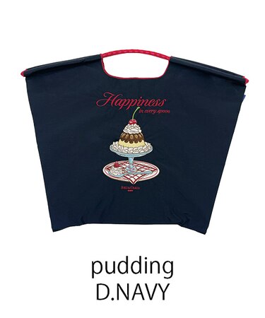 【Ball＆Chain/ボールアンドチェーン】pudding(L) 刺繍エコバッグ