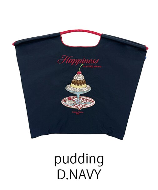 【Ball＆Chain/ボールアンドチェーン】pudding(L) 刺繍エコバッグ