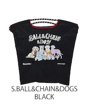 【Ball&Chain/ボールアンドチェーン】S.BALL&CHAIN&DOGS (M) 刺繍エコバッグ