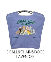 【Ball&Chain/ボールアンドチェーン】S.BALL&CHAIN&DOGS (M) 刺繍エコバッグ