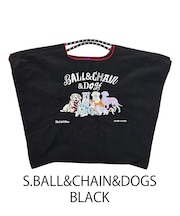 【Ball&Chain/ボールアンドチェーン】S.BALL&CHAIN&DOGS (L) 刺繍エコバッグ