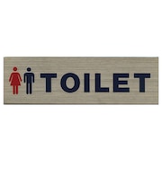 HCP ステンレスサインプレート TOILET マーク入 ST-C003
