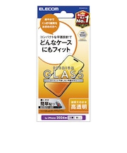 【iPhone16Pro】 エレコム(ELECOM) ガラスフィルム 高透明 PM-A24CFLGG